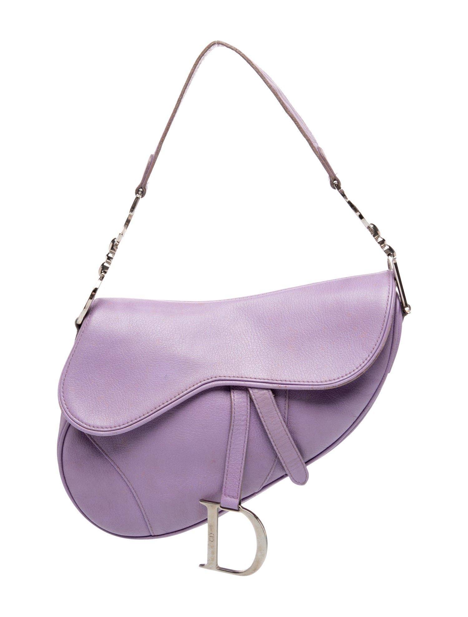 Christian Dior Leather Shoulder Bag - Purple Shoulder Bags