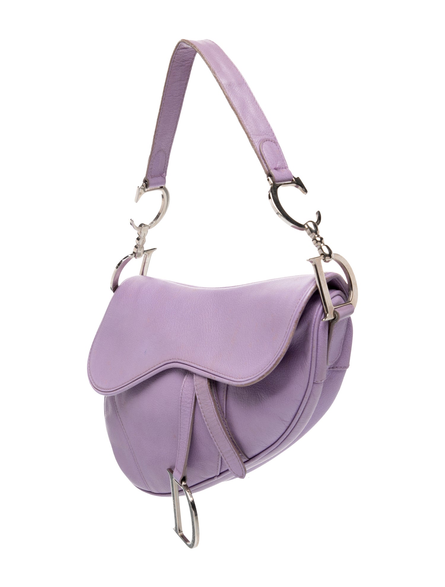 Christian Dior Leather Shoulder Bag - Purple Shoulder Bags