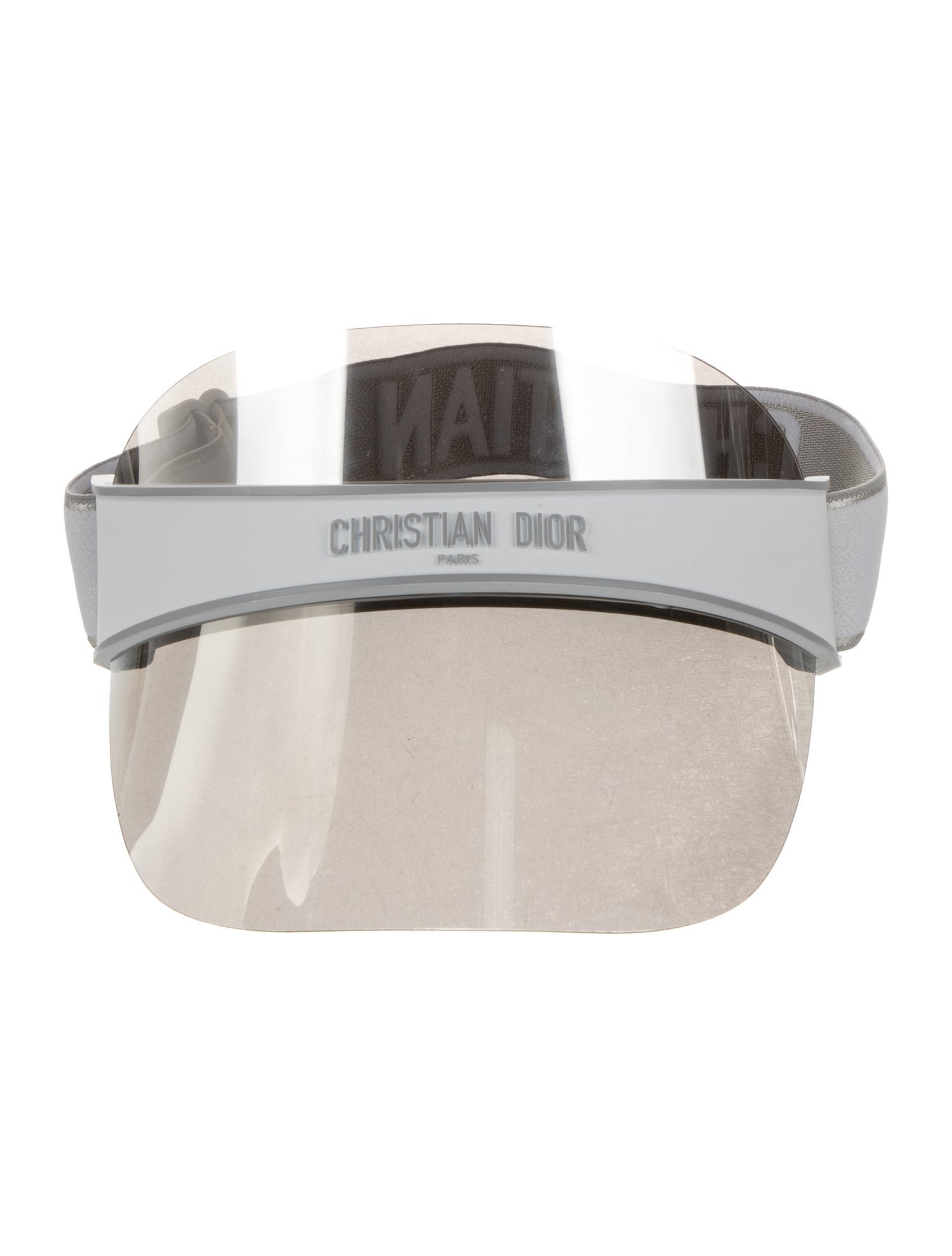 Christian Dior Silver Metallic Sun Visor