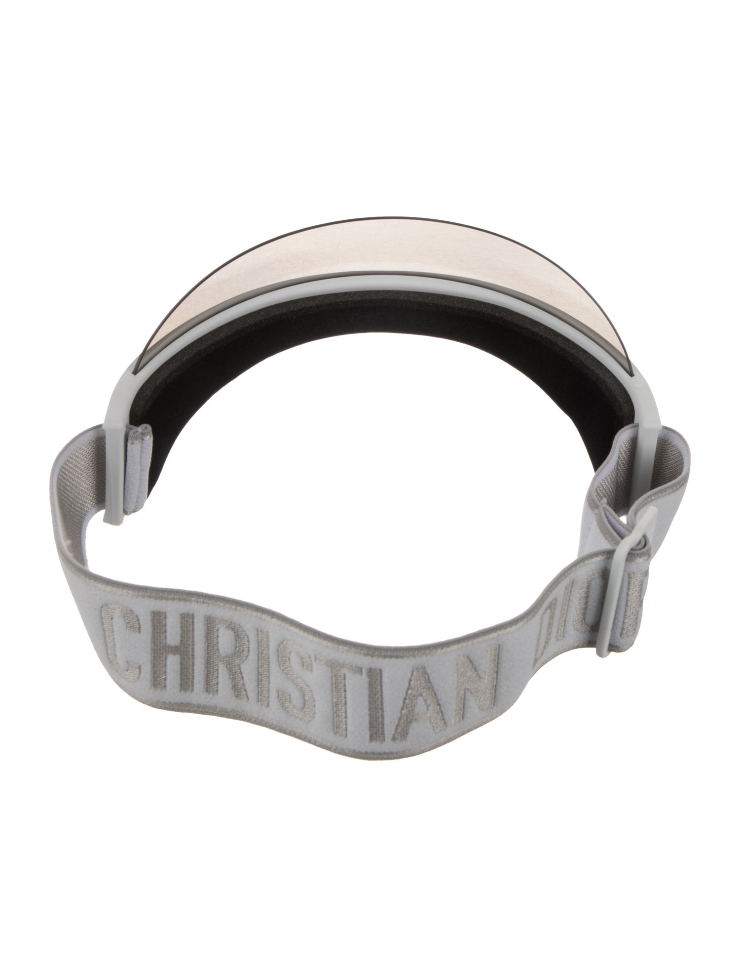 Christian Dior Silver Metallic Sun Visor