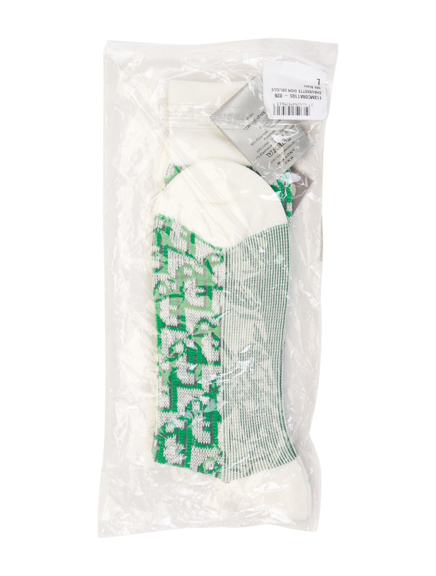 Christian Dior Patterned Socks w/Tags