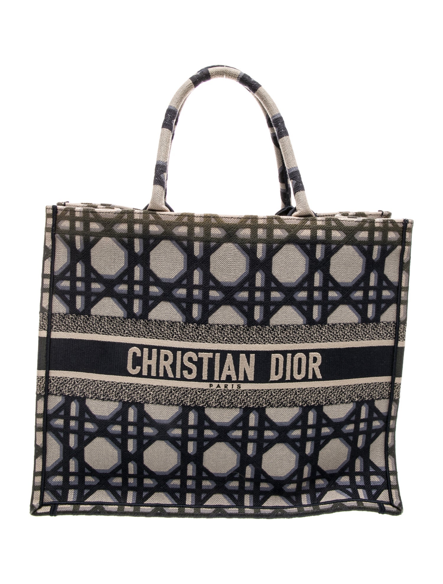 Christian Dior Cannage Book Large 2023 - Blue Totes, Handbags