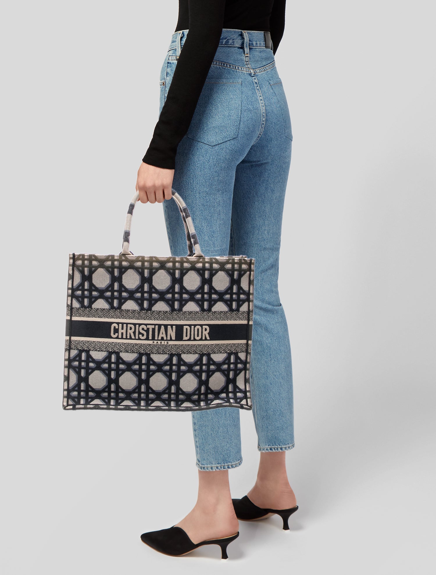 Christian Dior Cannage Book Large 2023 - Blue Totes, Handbags