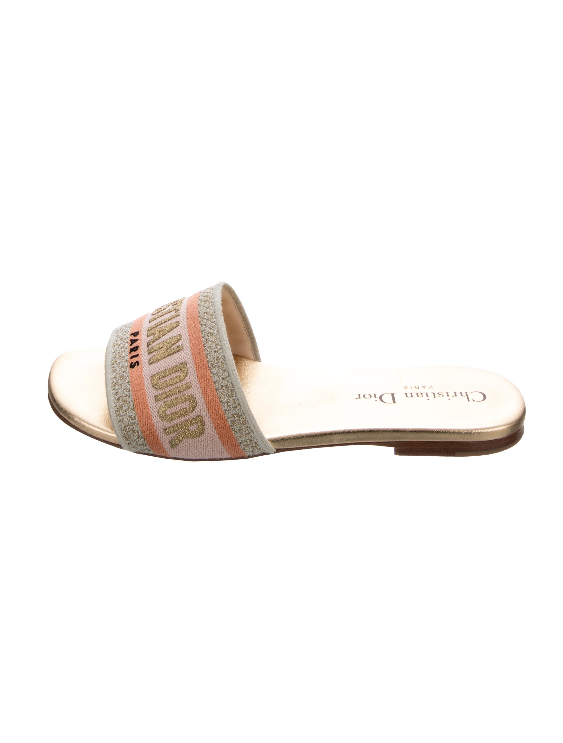 Christian Dior Leather Printed Slides