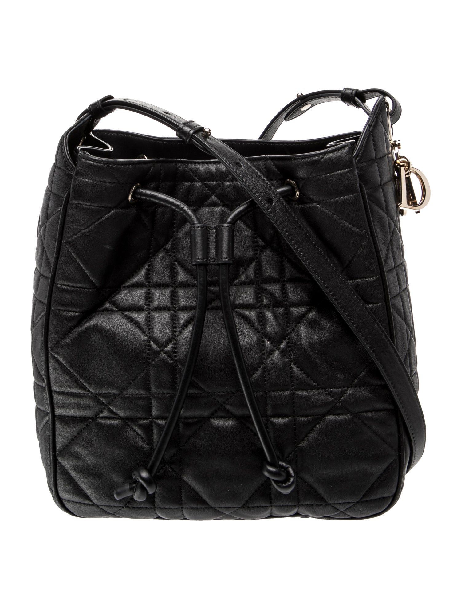 Christian Dior Cannage D-Motion bucket bag Medium 2025 - Black