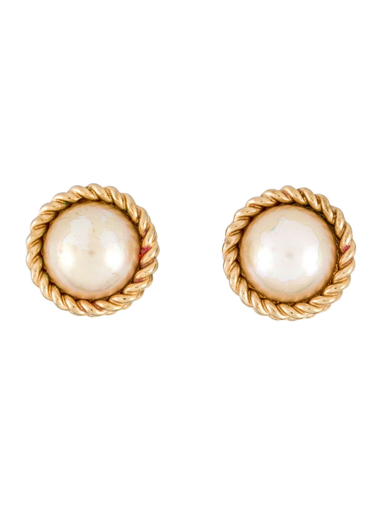 Christian Dior Vintage Faux Pearl Clip-On Earrings
