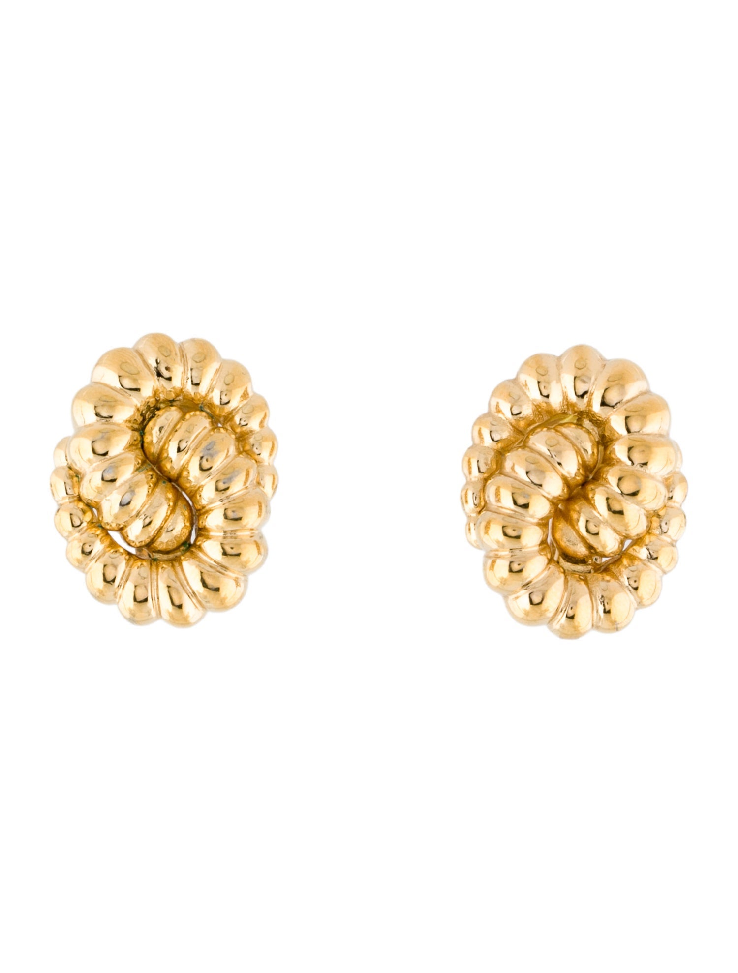 Christian Dior Vintage Rope Knot Clip-On Earrings