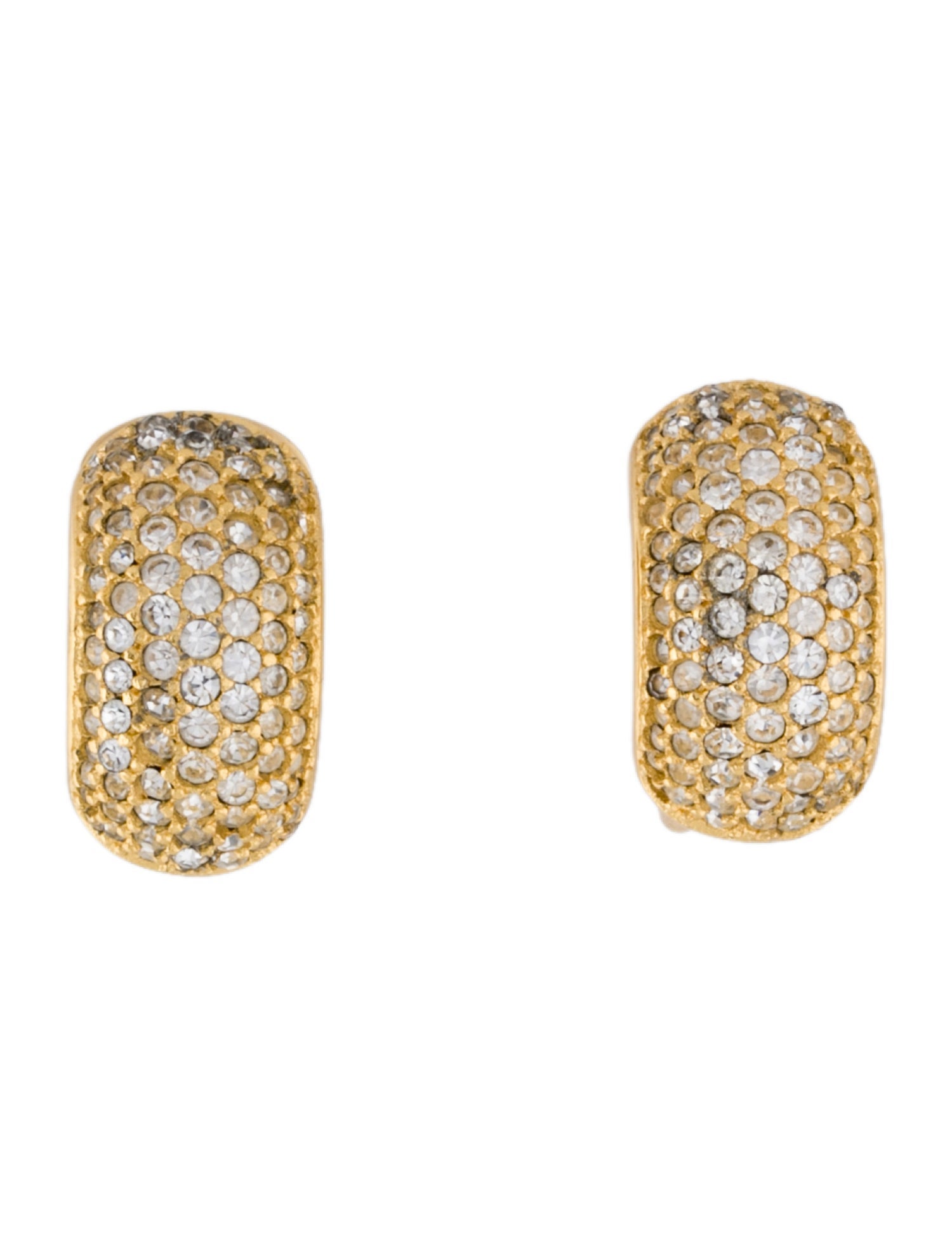 Christian Dior Vintage Crystal Clip-On Earrings