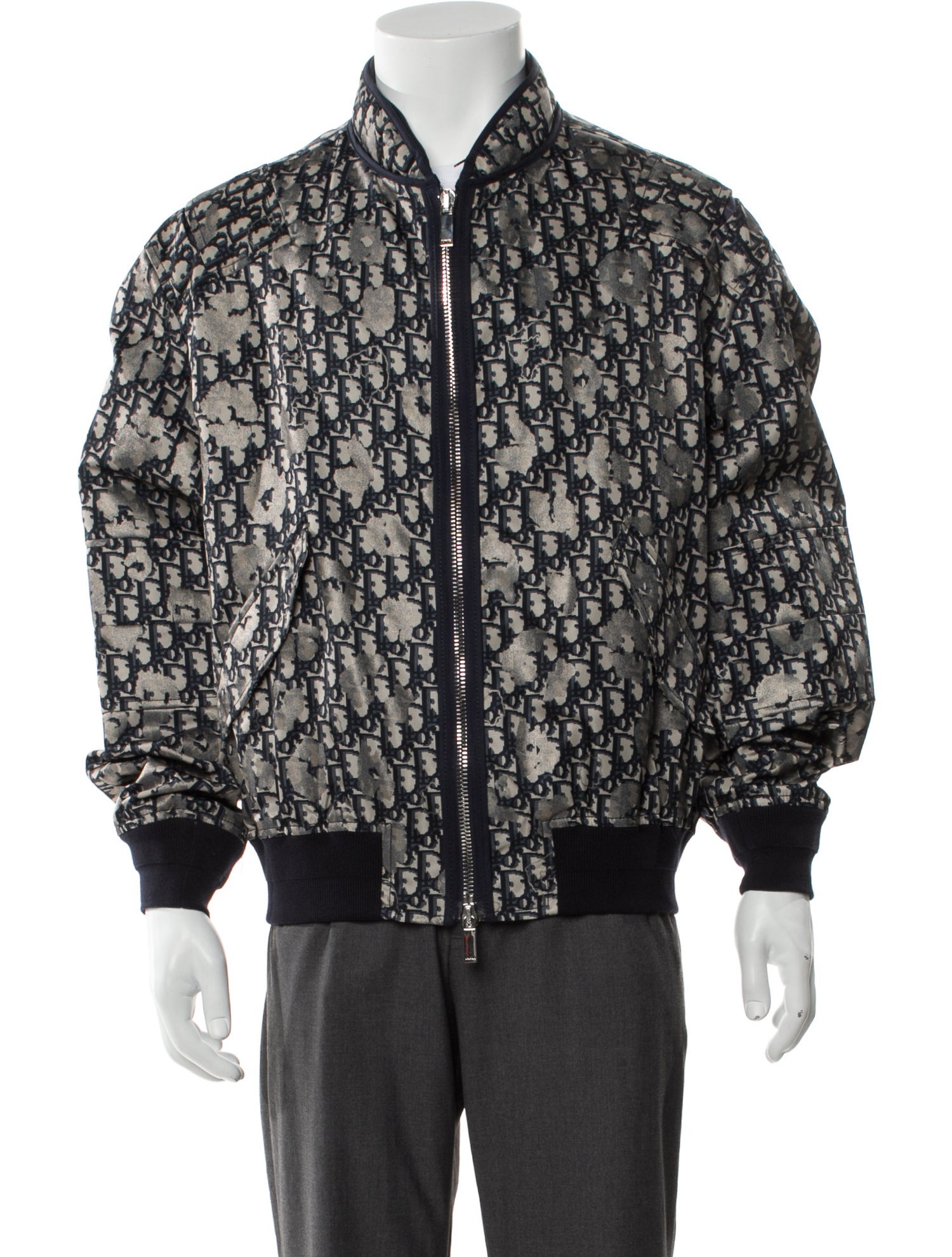 DIOR MEN 2019 Oblique Jacquard Bomber Jacket