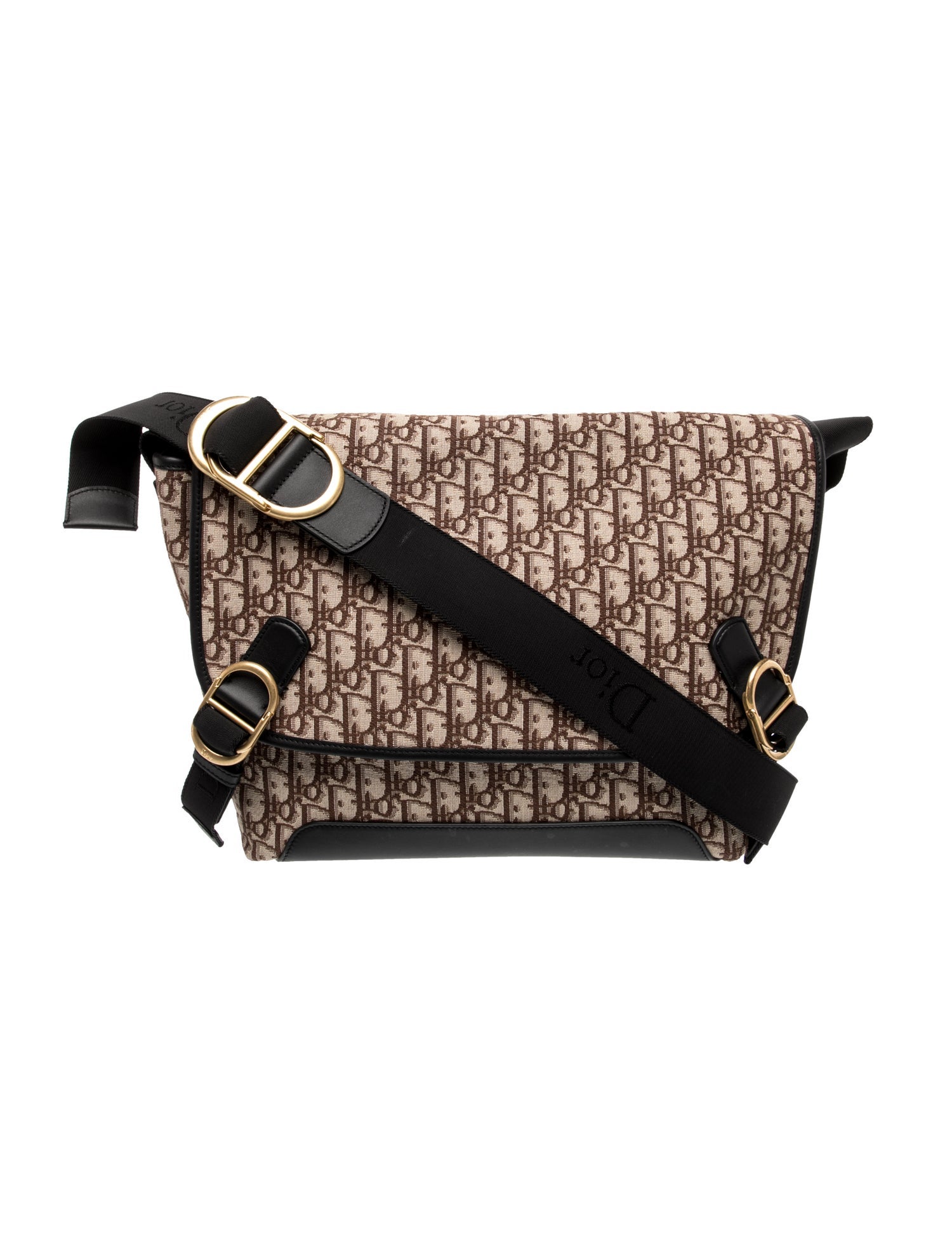 DIOR MEN Oblique Jacquard Jett Medium 2025 - Brown Messenger Bags