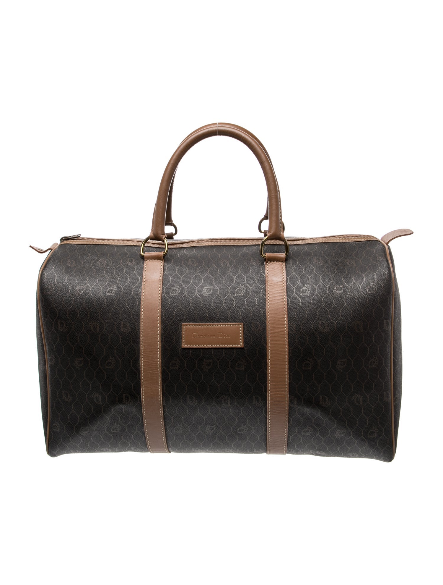 Christian Dior Honeycomb Boston Vintage - Black Luggage and Travel