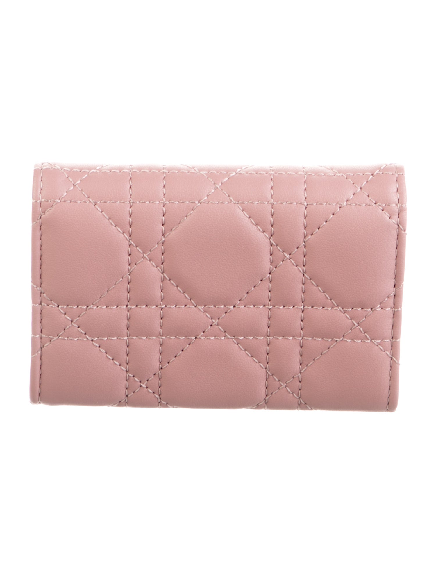 Christian Dior 2024 Cannage Pattern Compact Wallet