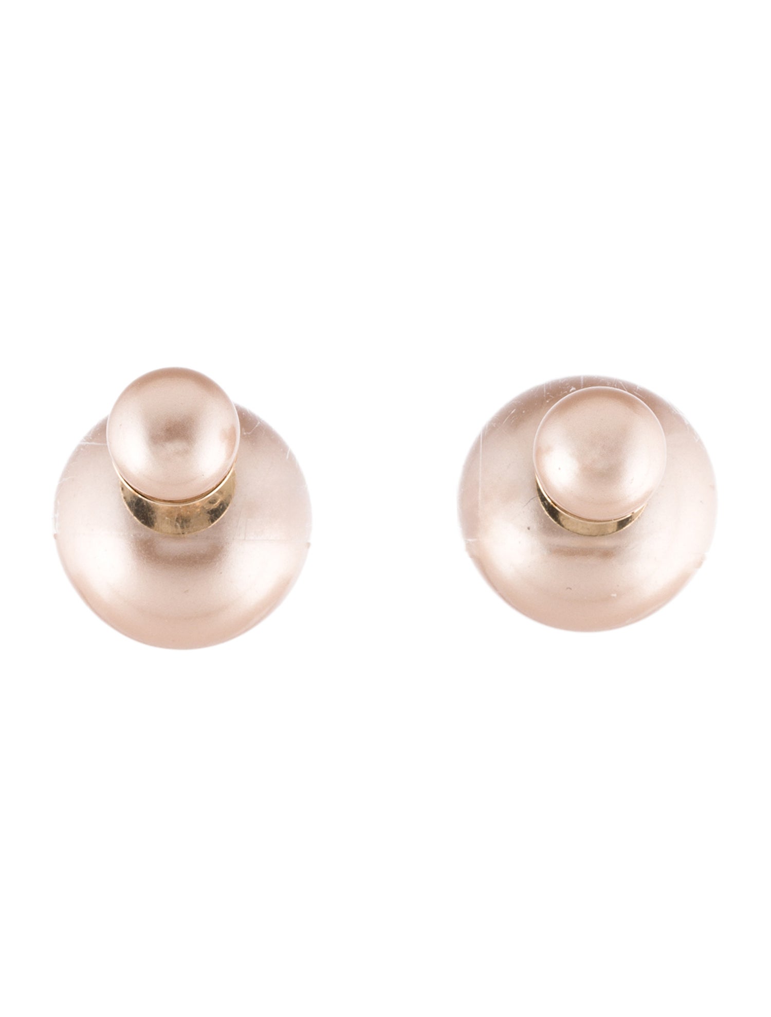 Christian Dior Faux Pearl Tribales Earrings