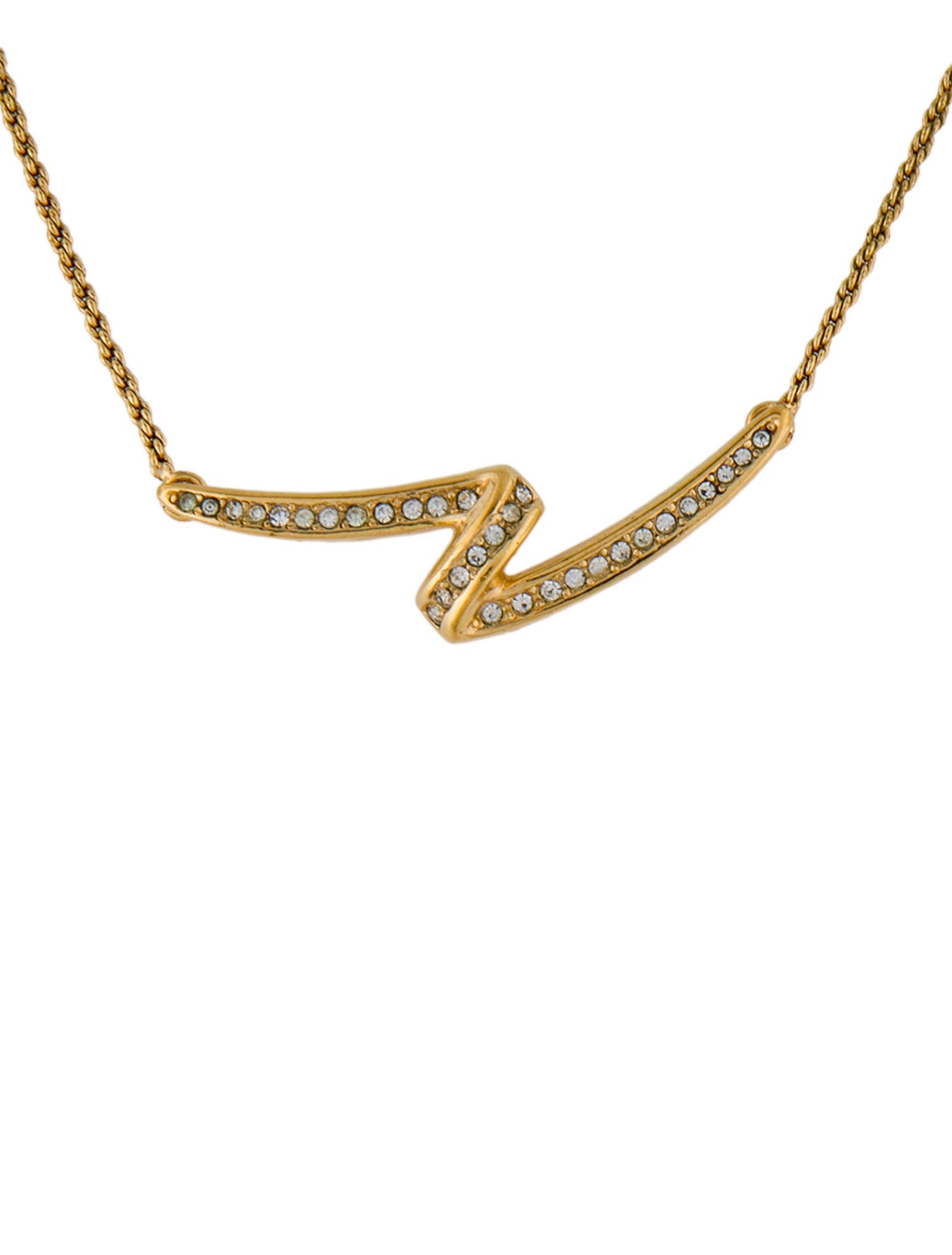 Christian Dior Vintage Crystal Pendant Necklace