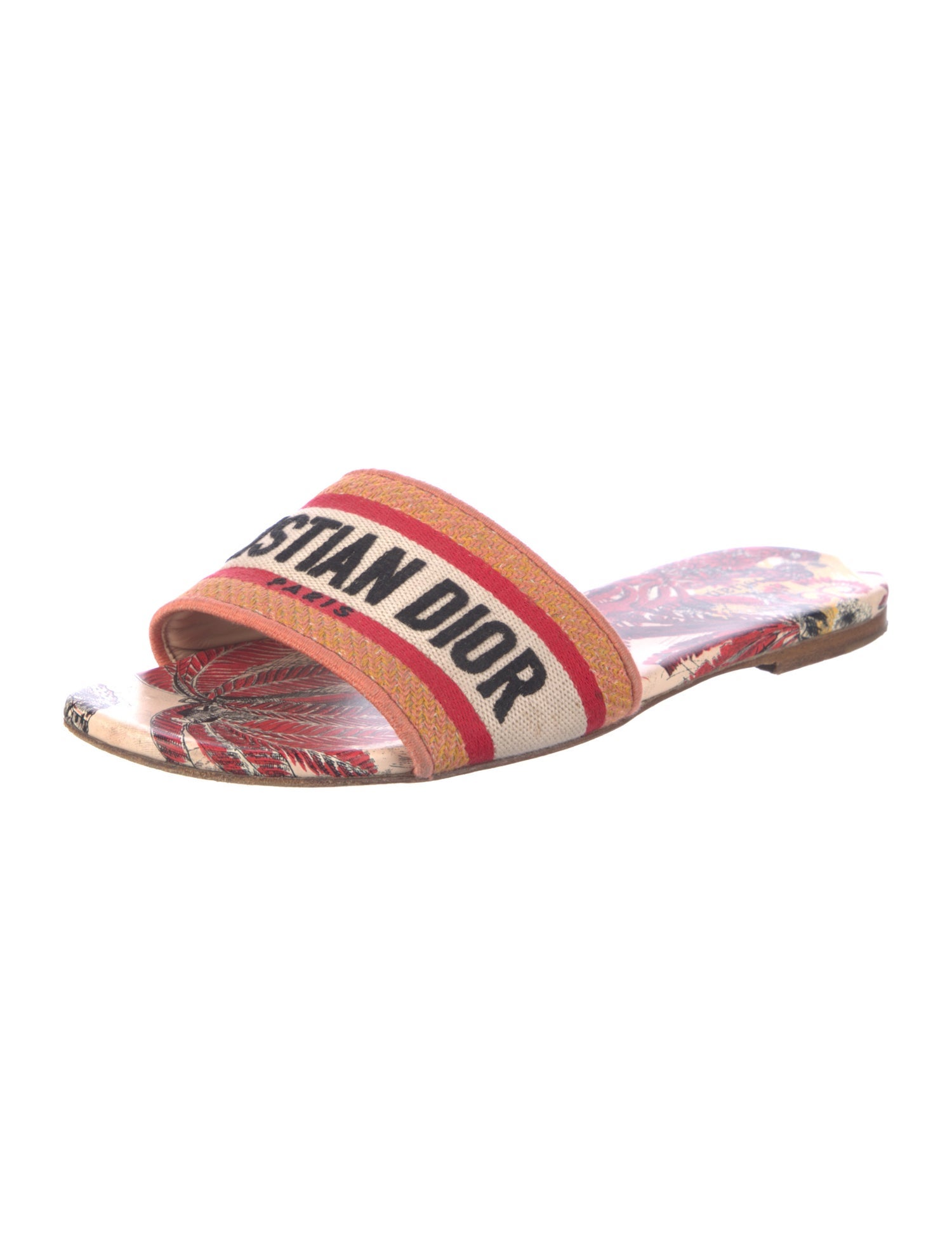 Christian Dior Signature Logo Printed Slides