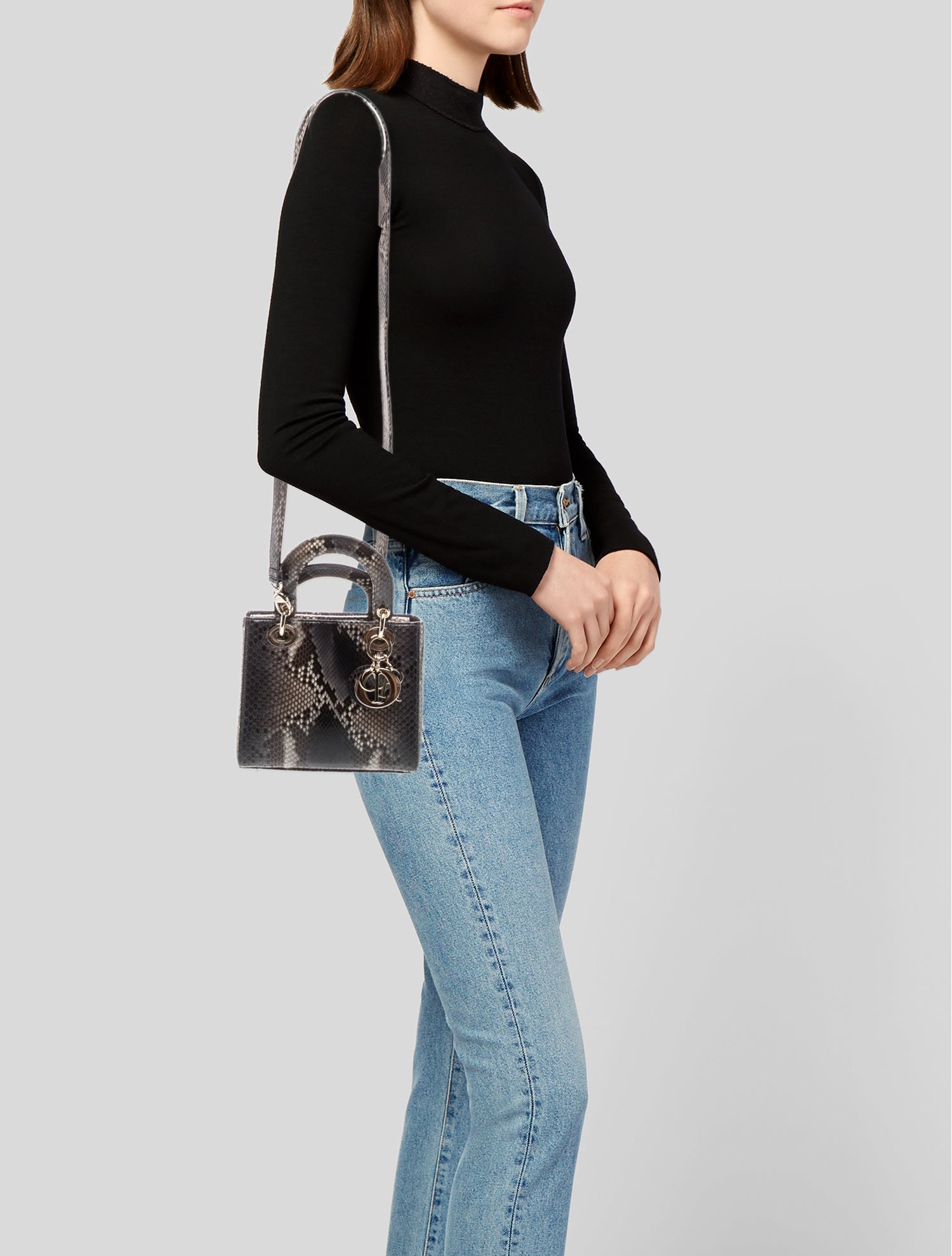 Christian Dior Snakeskin Lady Dior Mini 2023