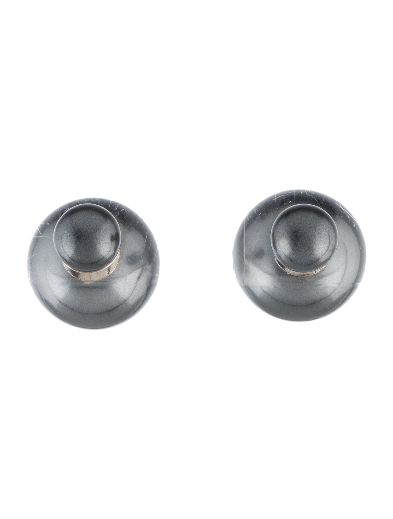 Christian Dior Faux Pearl Tribales Stud Earrings