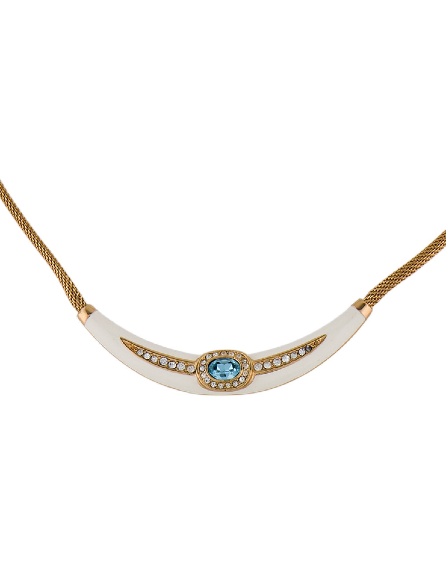 Christian Dior Vintage Crystal & Enamel Collar Necklace