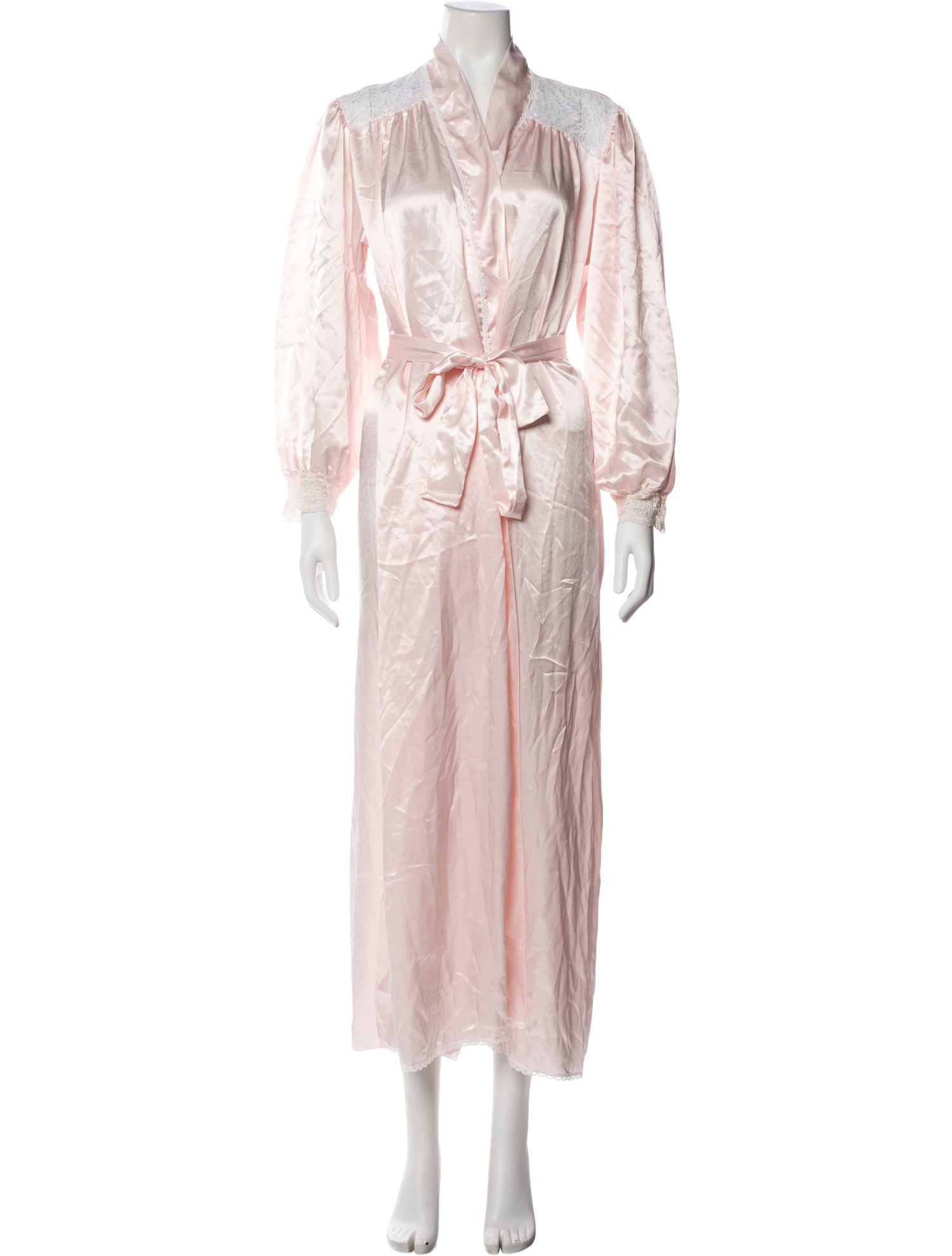 Christian Dior Vintage Lace Trim Embellishment Robe