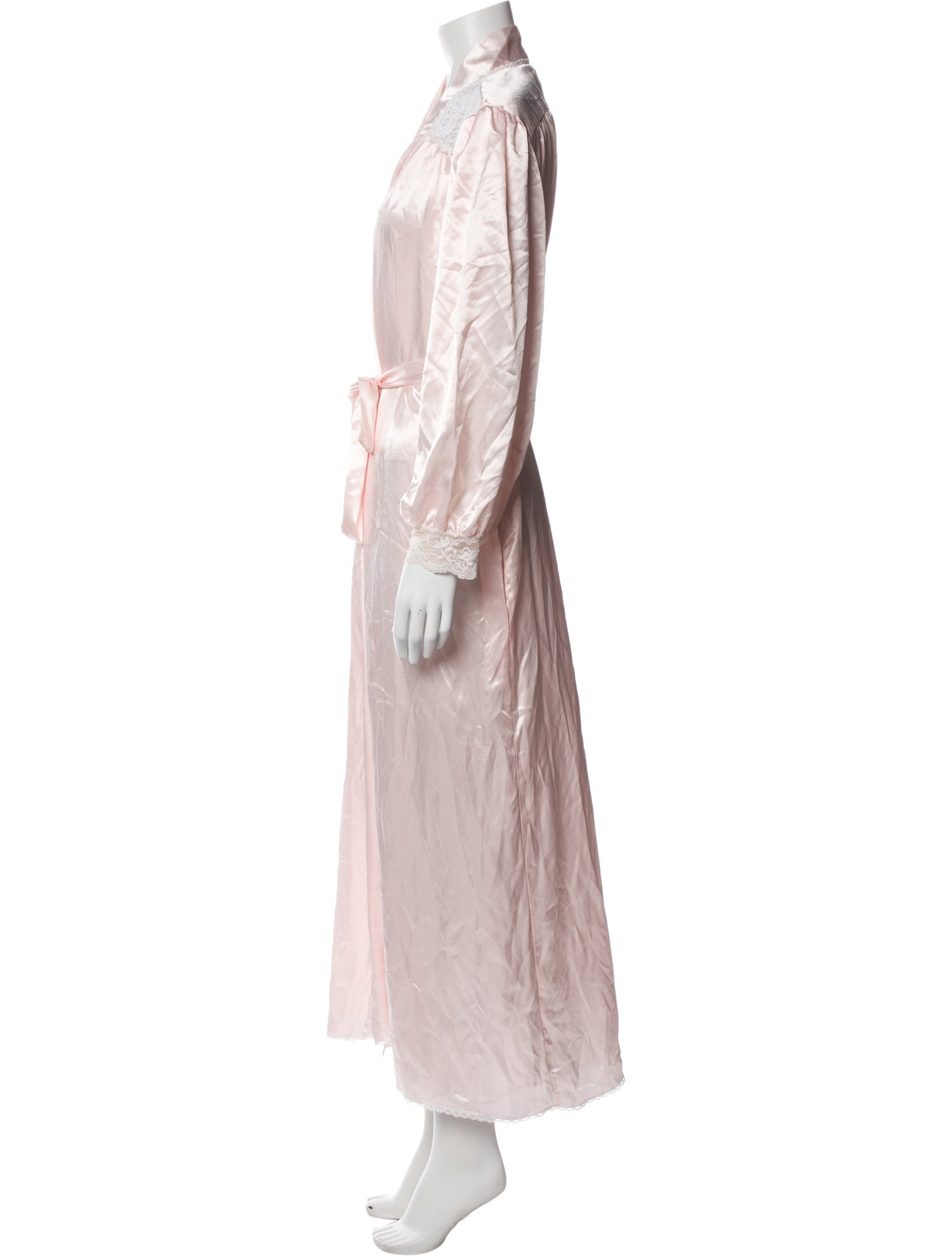 Christian Dior Vintage Lace Trim Embellishment Robe