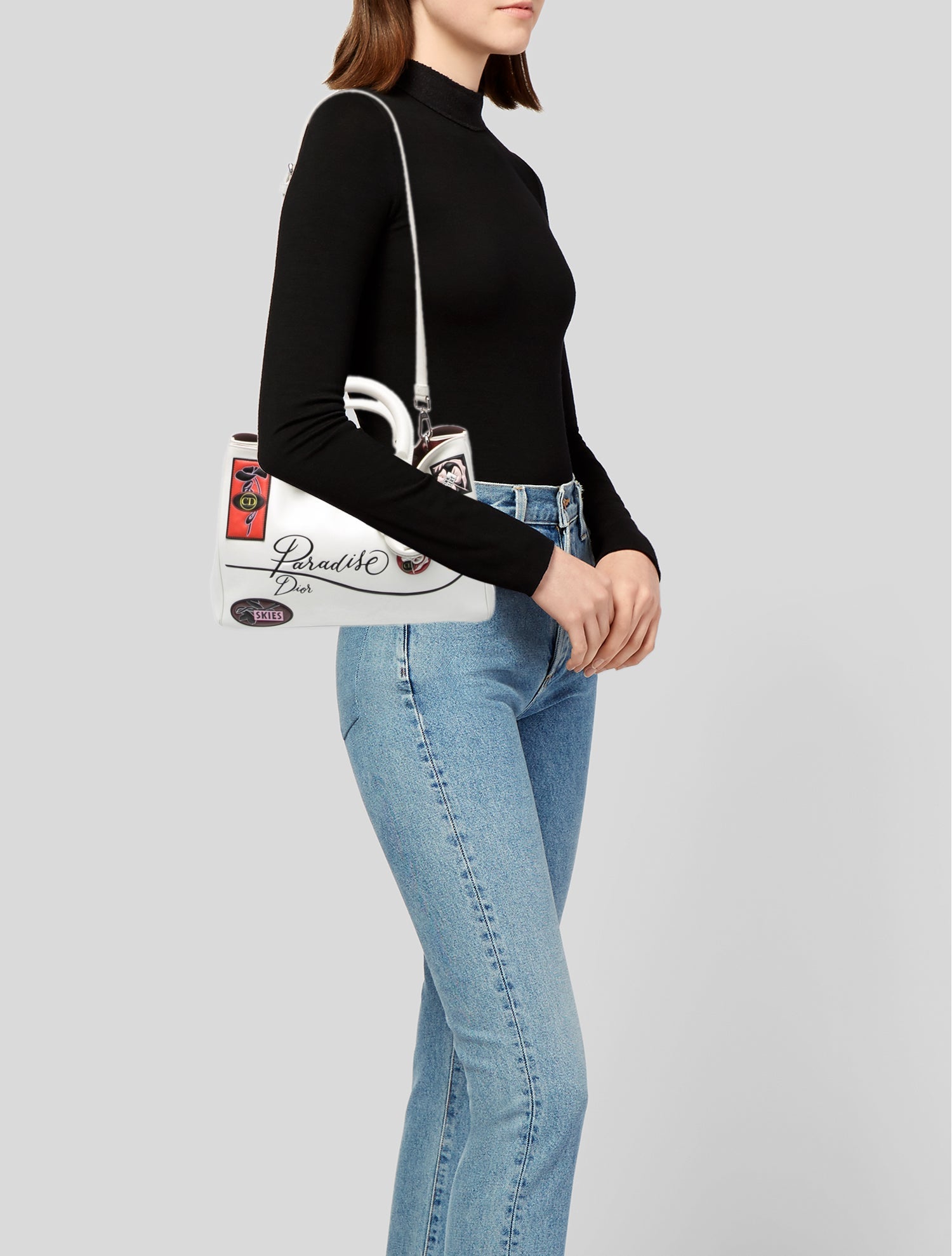 Christian Dior Leather Top Handle Bag