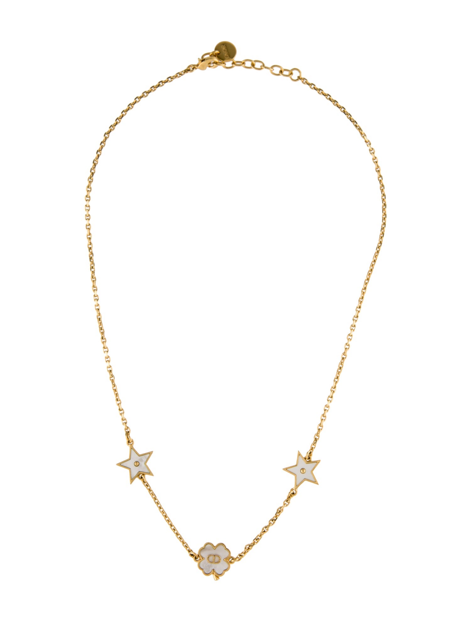 Christian Dior Mother Of Pearl Destiny Station Necklace