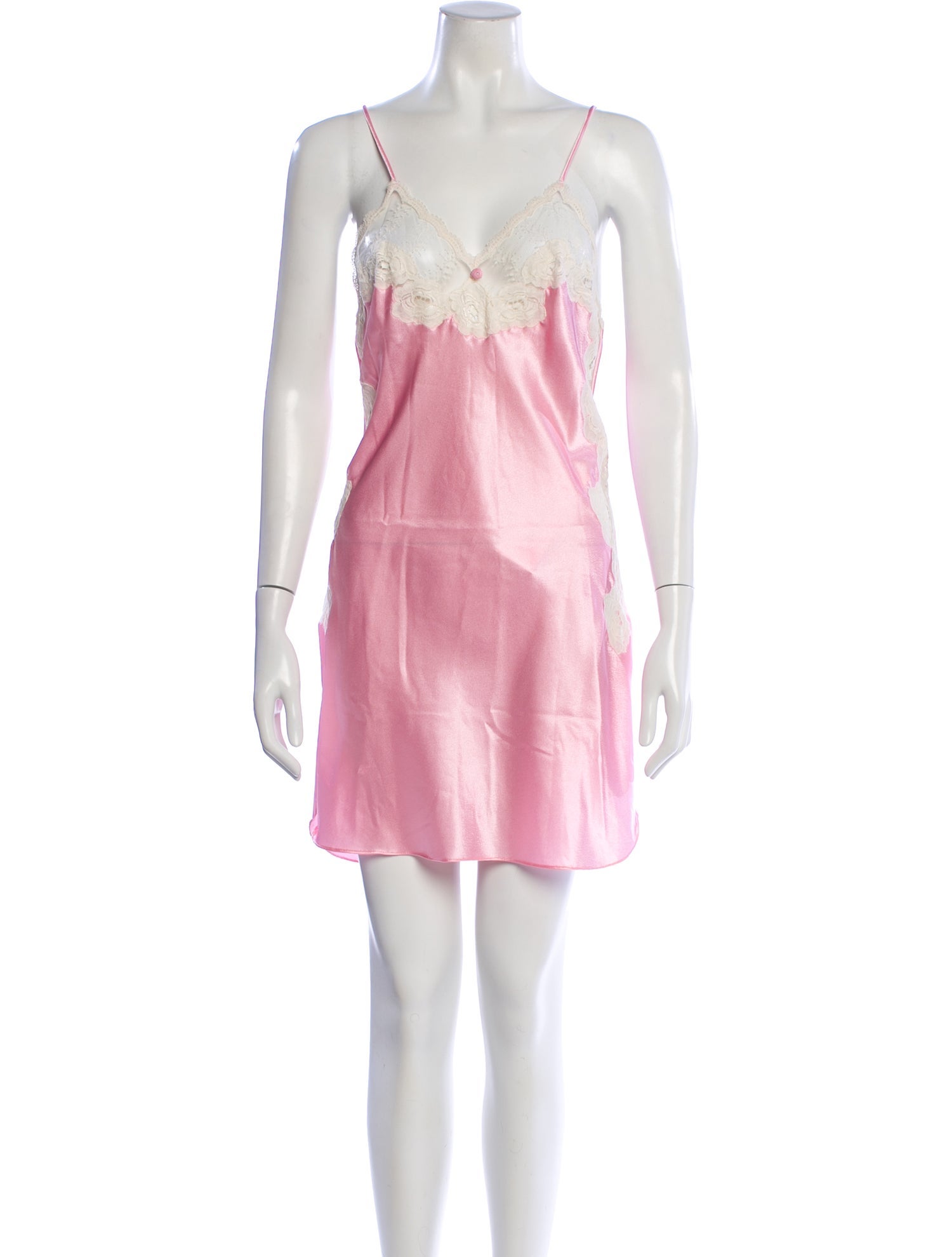 Christian Dior Lace Trim Embellishment Nightgown