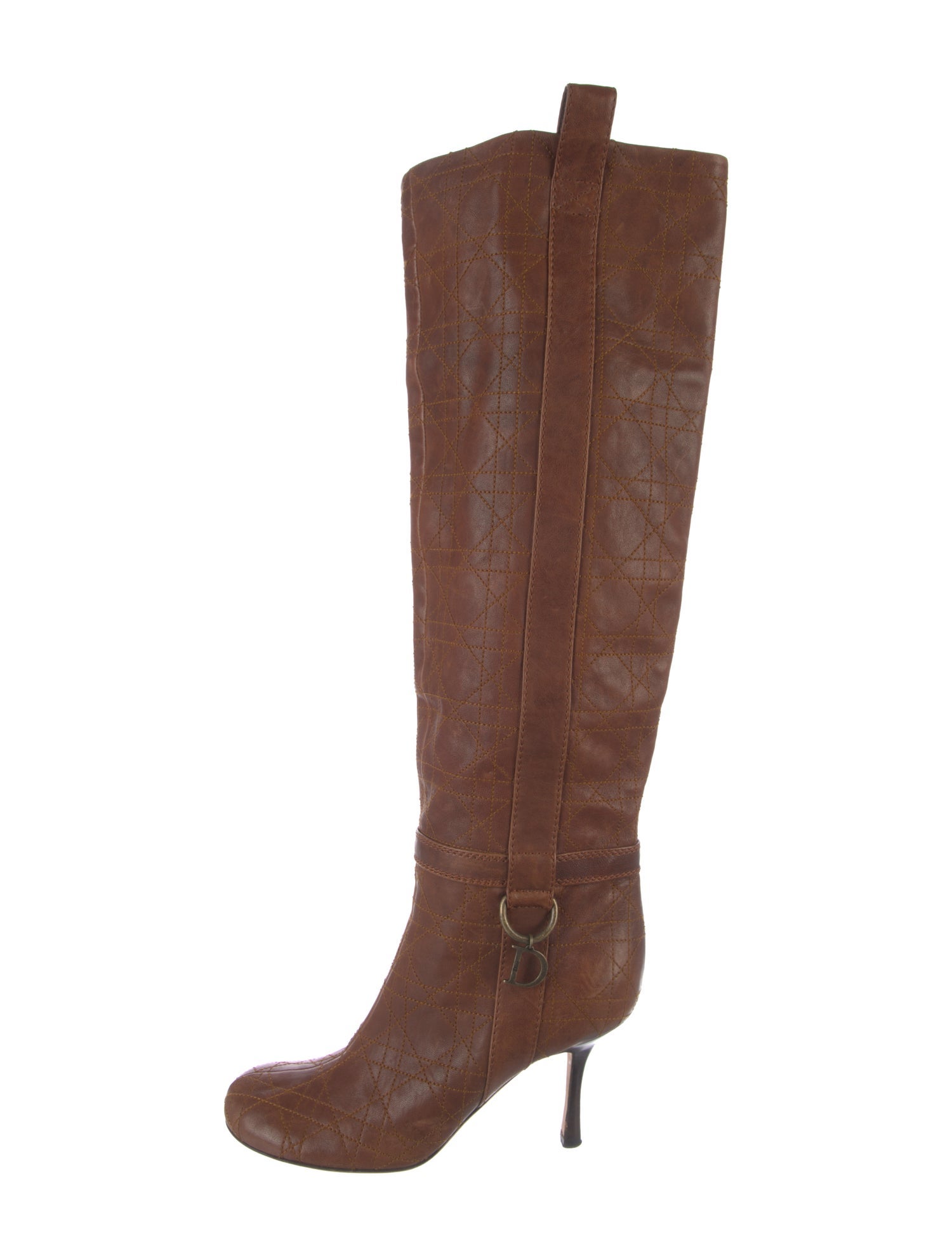 Christian Dior Cannage Pattern Leather Boots