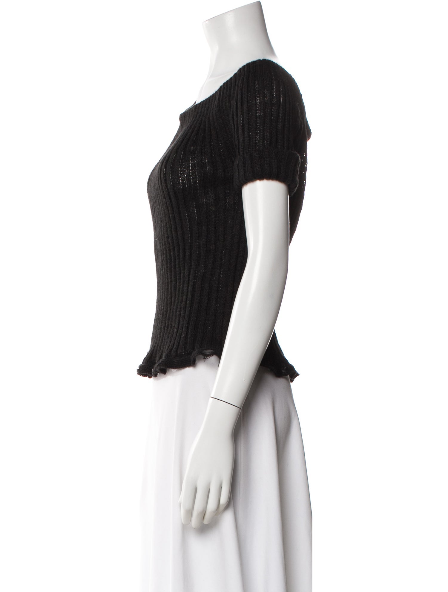 Christian Dior Linen Off-The-Shoulder Top