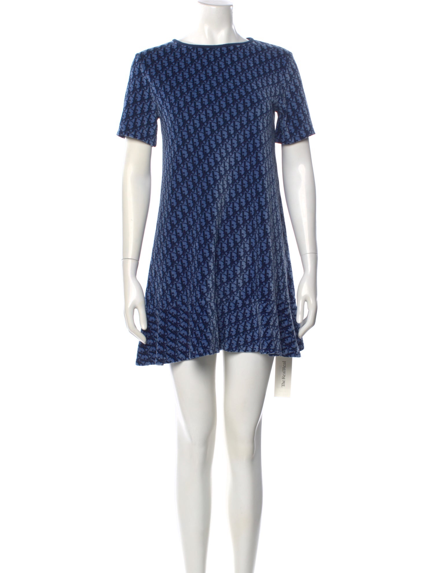Christian Dior Girls' Diorrisimo Velvet Short Sleeve Dress