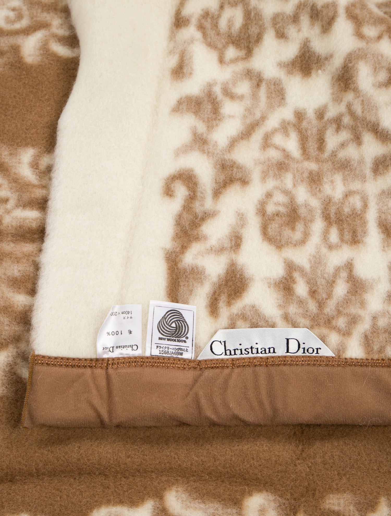 Christian Dior Vintage Wool Throw Blanket