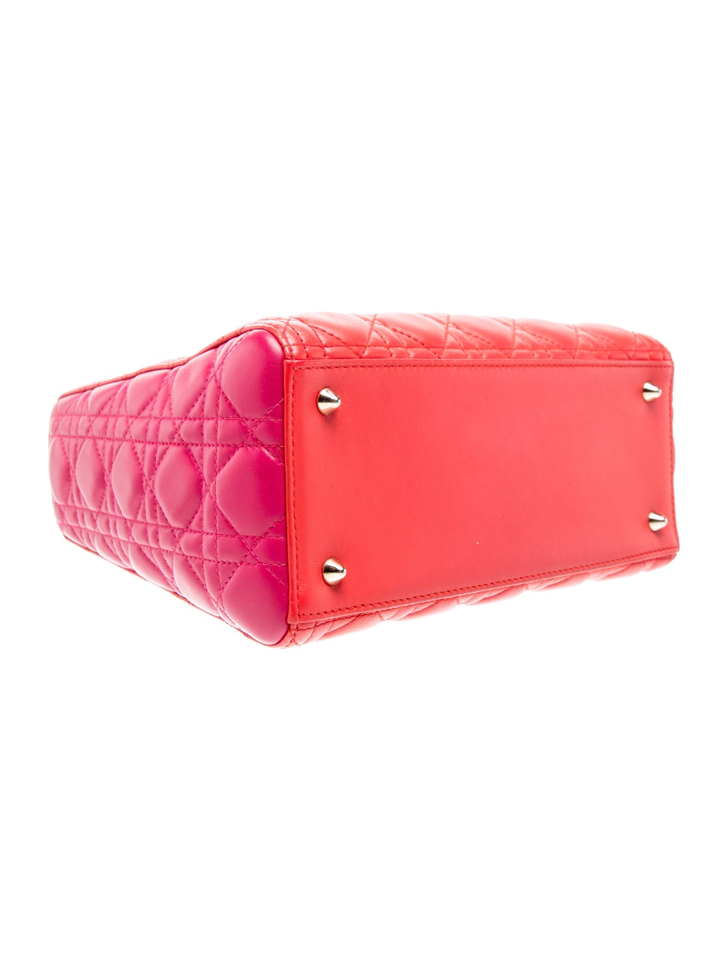 Christian Dior Cannage Lady Dior Medium - Pink Handle Bags
