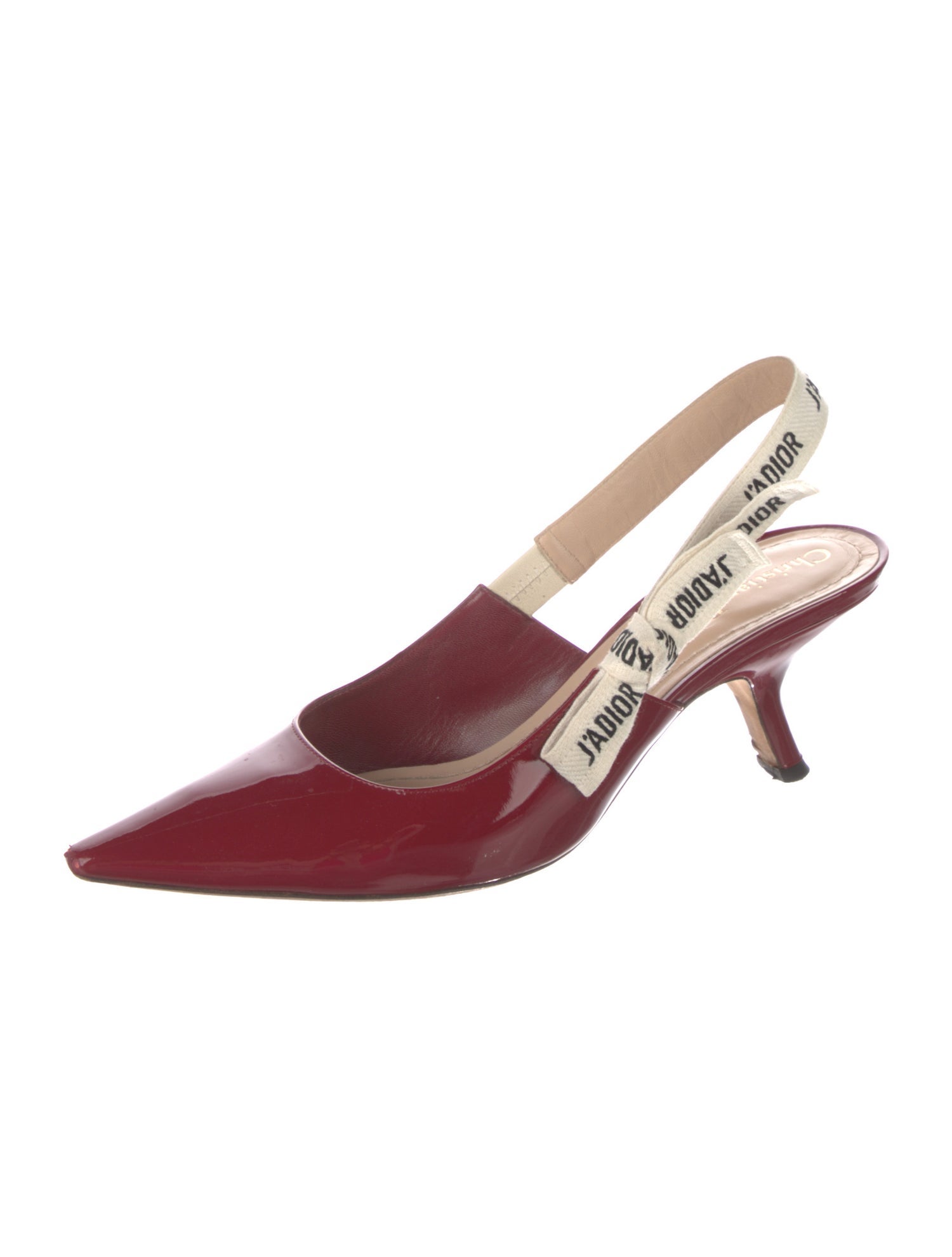 Christian Dior J'Adior Patent Leather Slingback Pumps