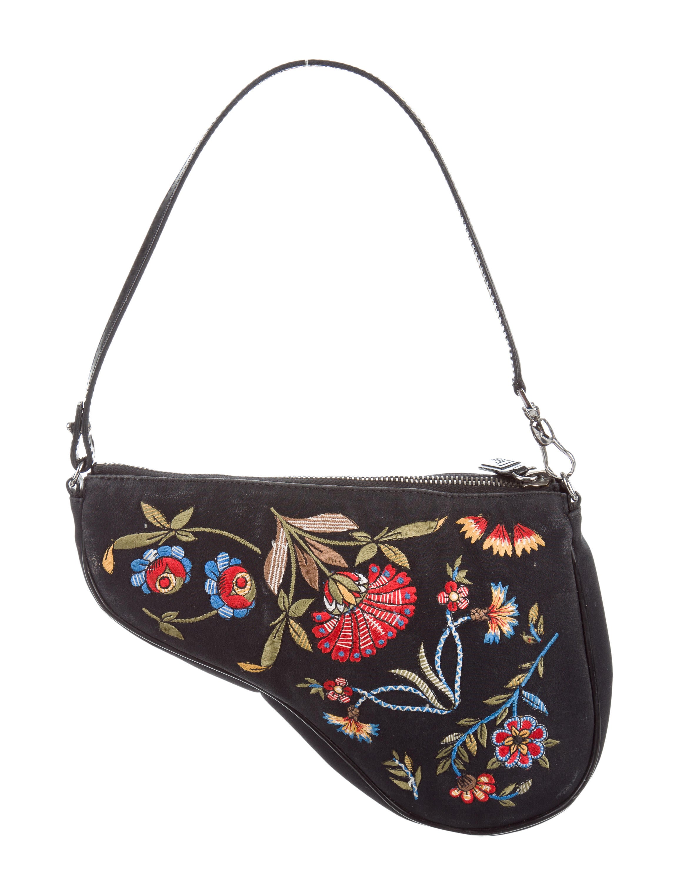 Christian Dior Embroidered Saddle Bag Handbags CHR58017 The RealReal