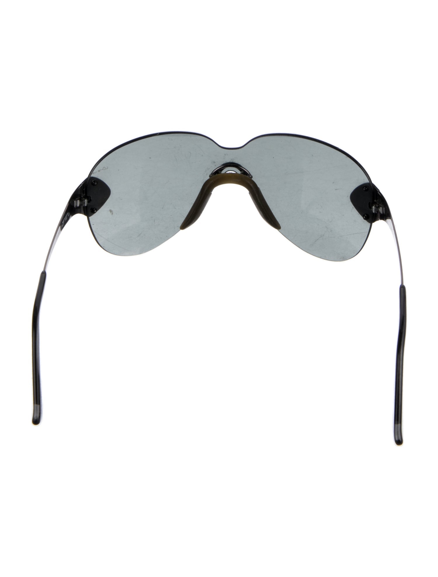 Christian Dior Alek White Gold Plated Swarovski Crystal Accent Shield Sunglasses