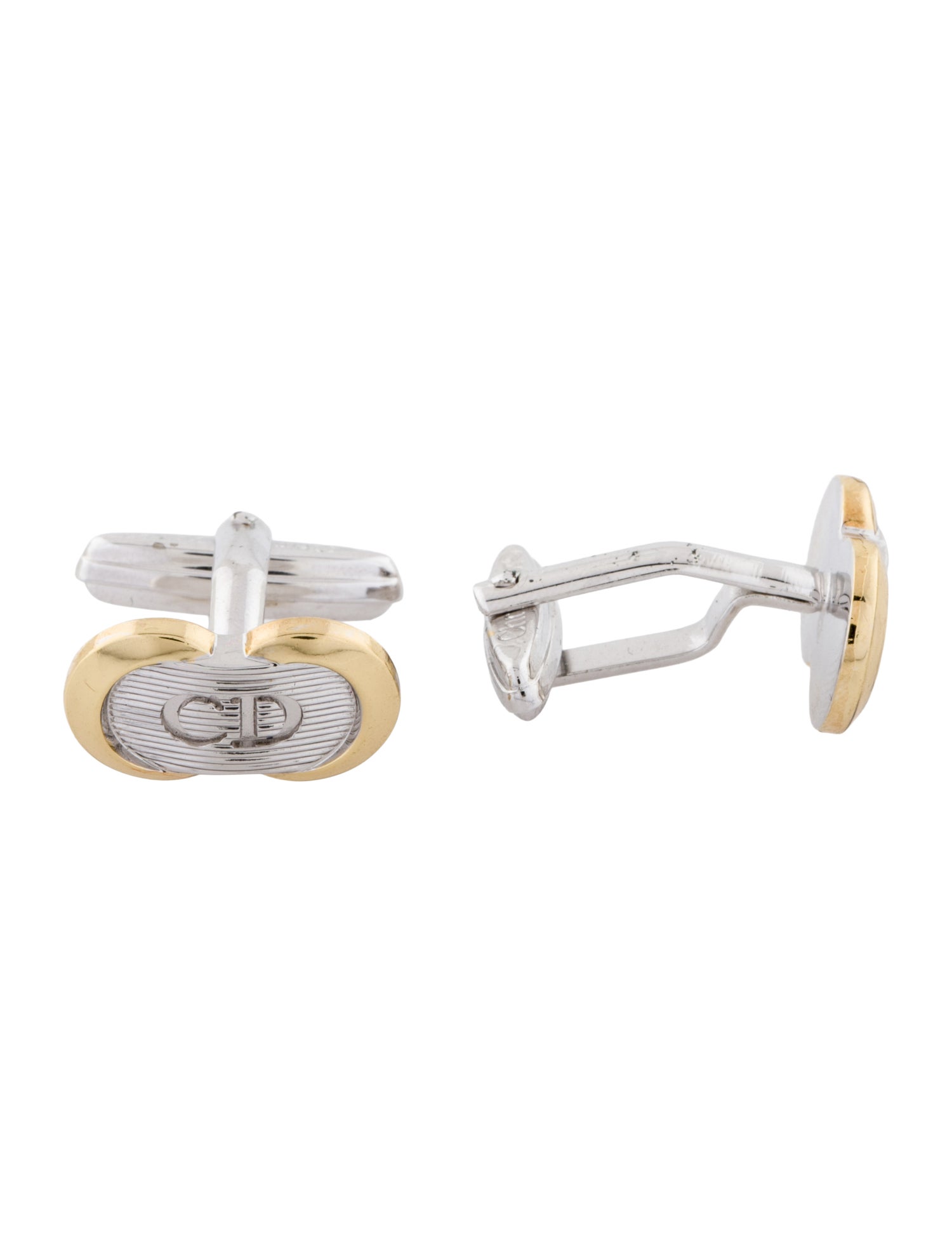 Christian Dior Vintage Two-Tone Cufflinks
