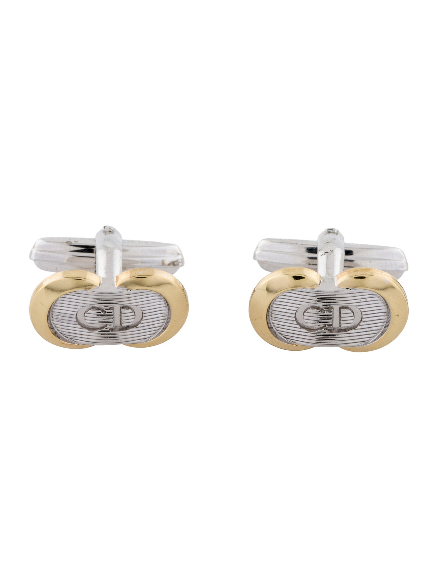 Christian Dior Vintage Two-Tone Cufflinks