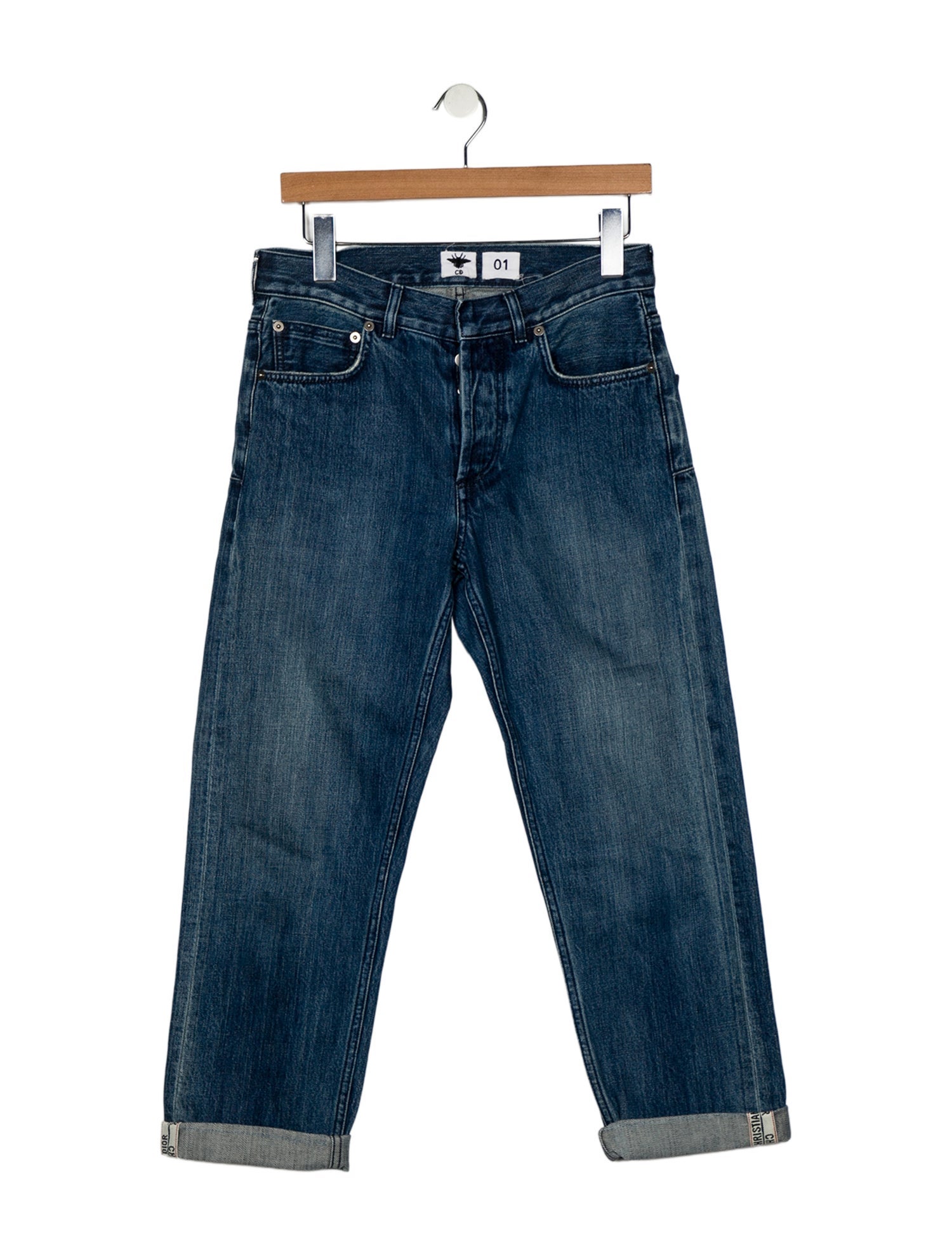 Christian Dior Mid-Rise Straight Leg Jeans