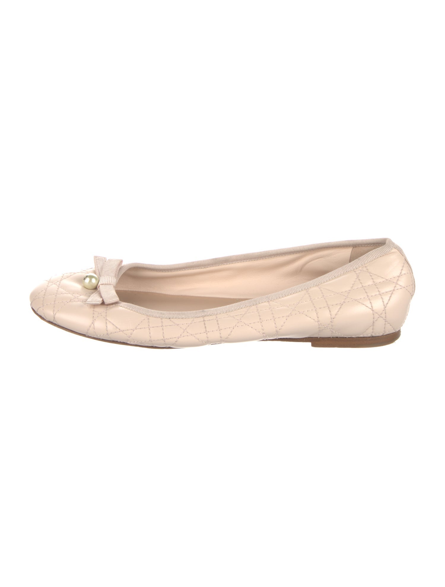 Christian Dior Cannage Pattern Leather Ballet Flats