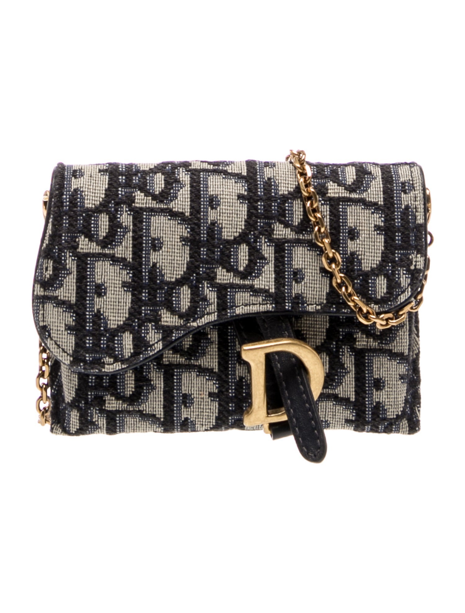 Christian Dior Oblique Jacquard Saddle Pochette