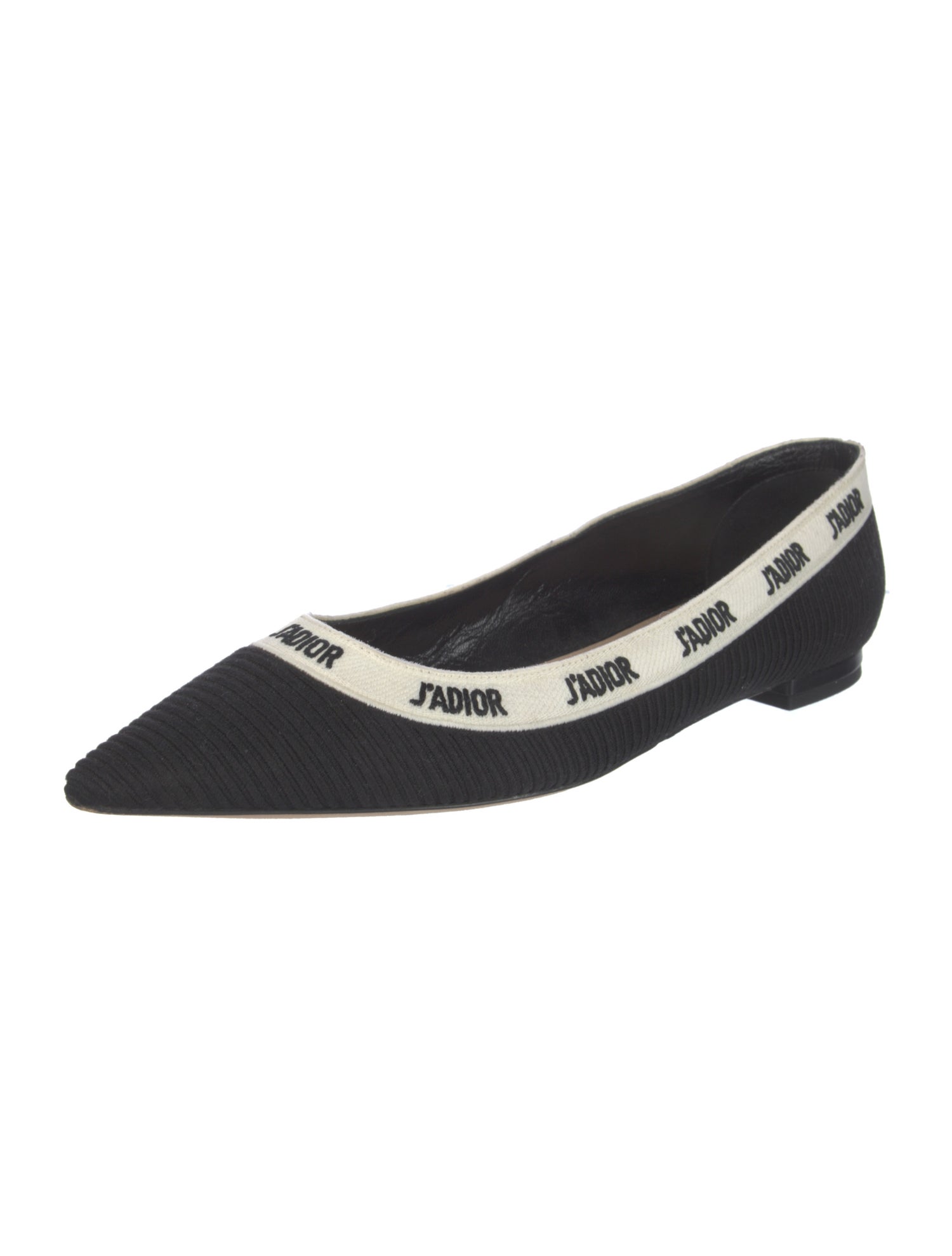 Christian Dior Printed Embroidered Accent Flats