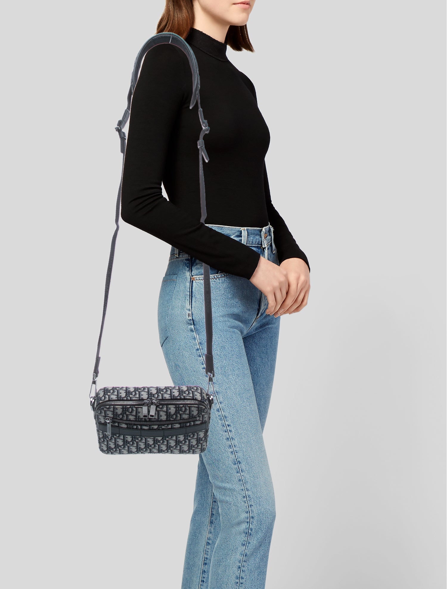 DIOR MEN Oblique Jacquard Safari Messenger Bag Oblique