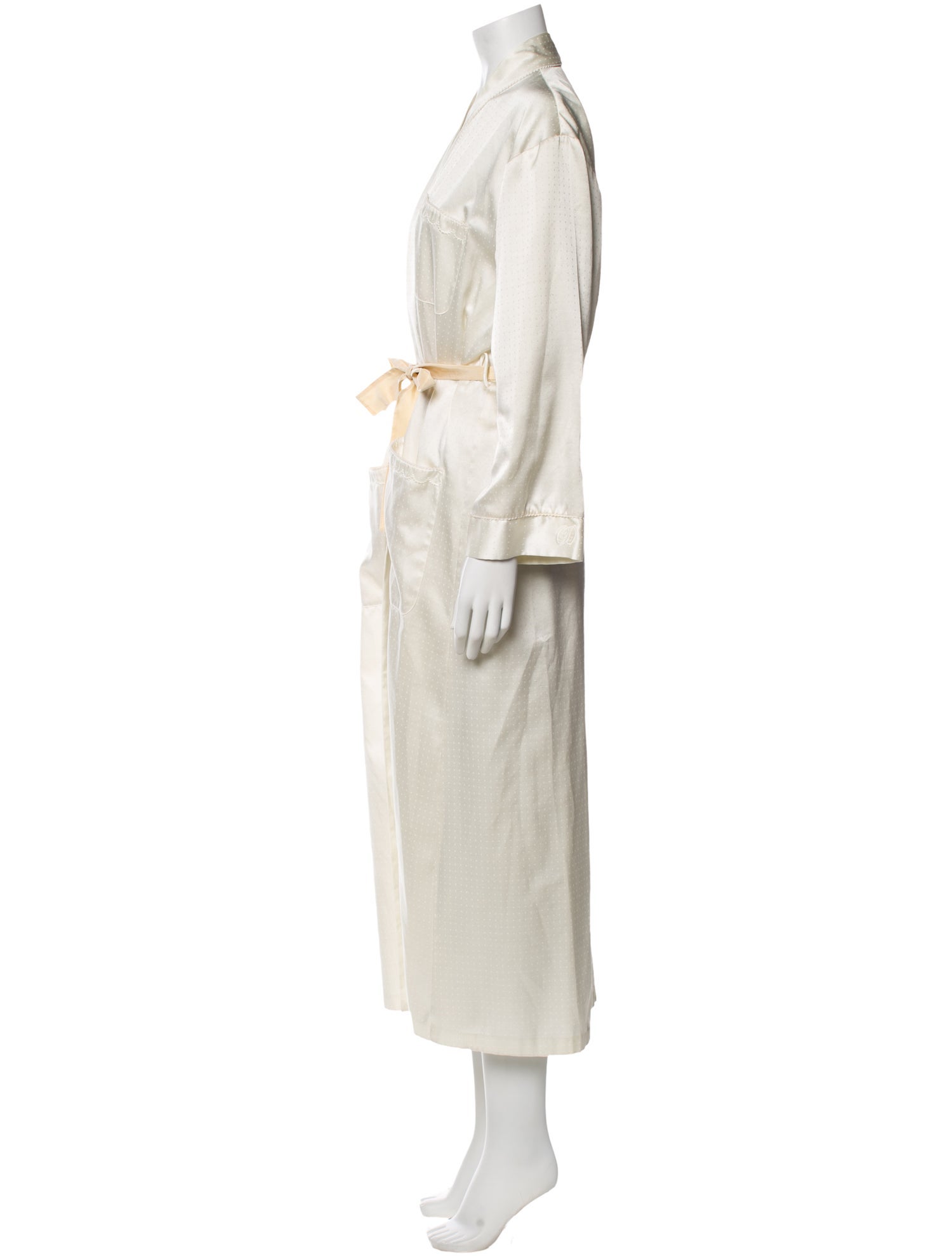 Christian Dior Embroidered Accent Robe