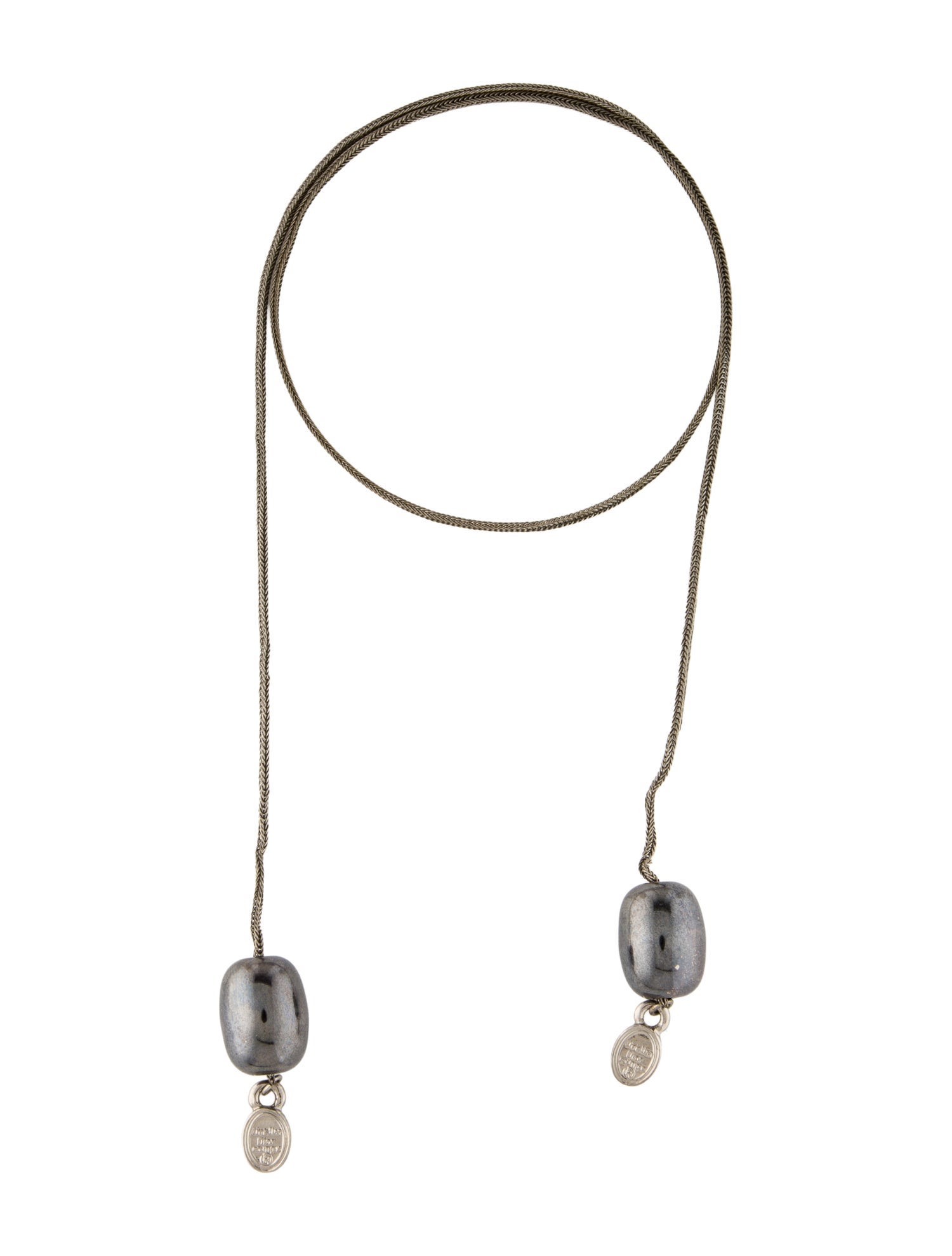 Christian Dior Vintage Ceramic Bead Lariat Necklace