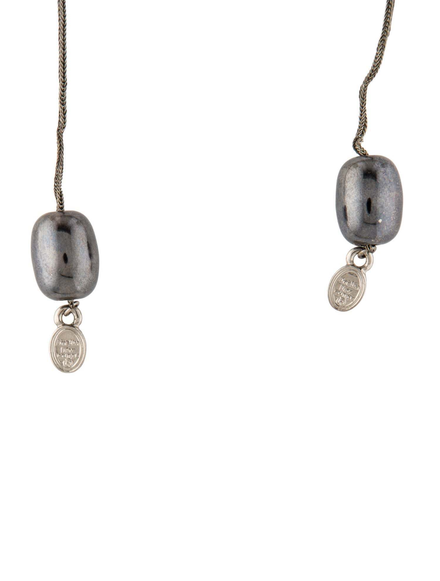Christian Dior Vintage Ceramic Bead Lariat Necklace