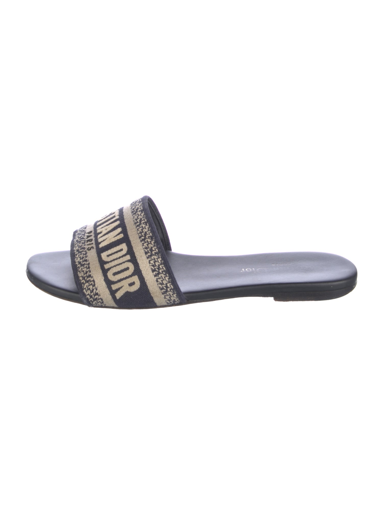 Christian Dior Signature Logo Canvas Slides