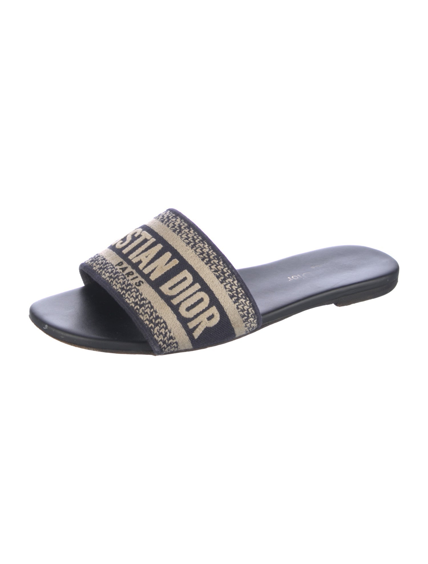 Christian Dior Signature Logo Canvas Slides