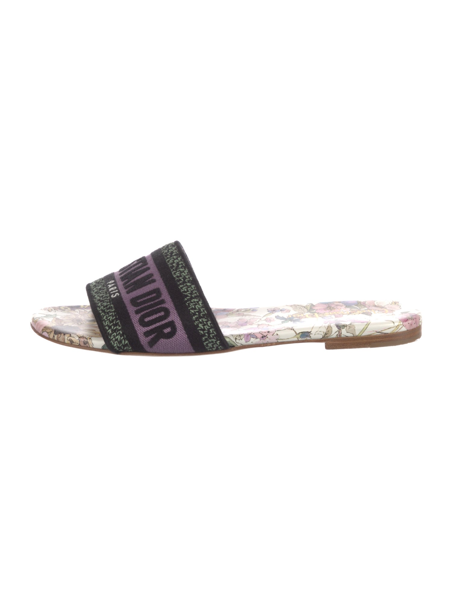 Christian Dior Canvas Patterned Slides