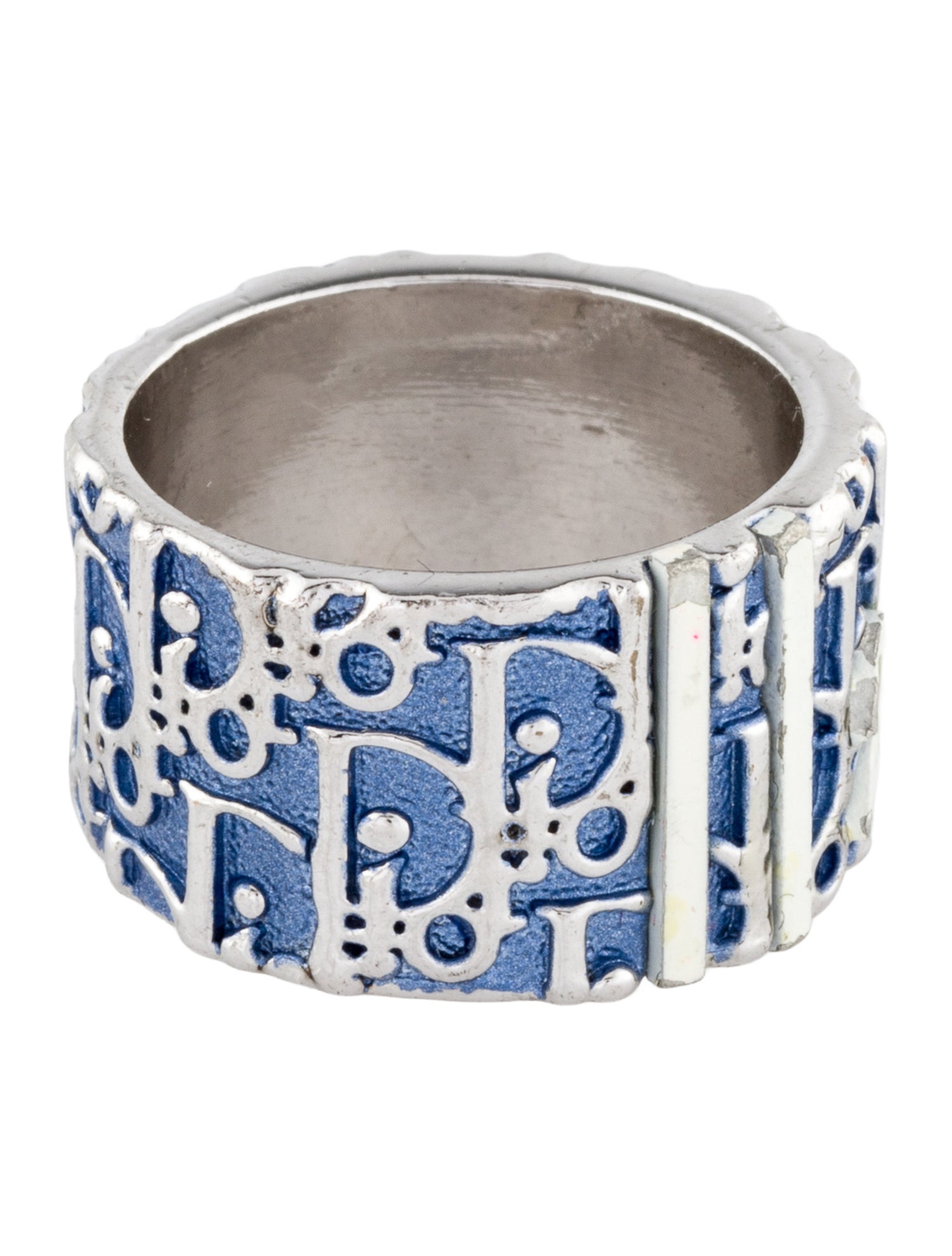 Christian Dior Enamel Trotter Band Ring