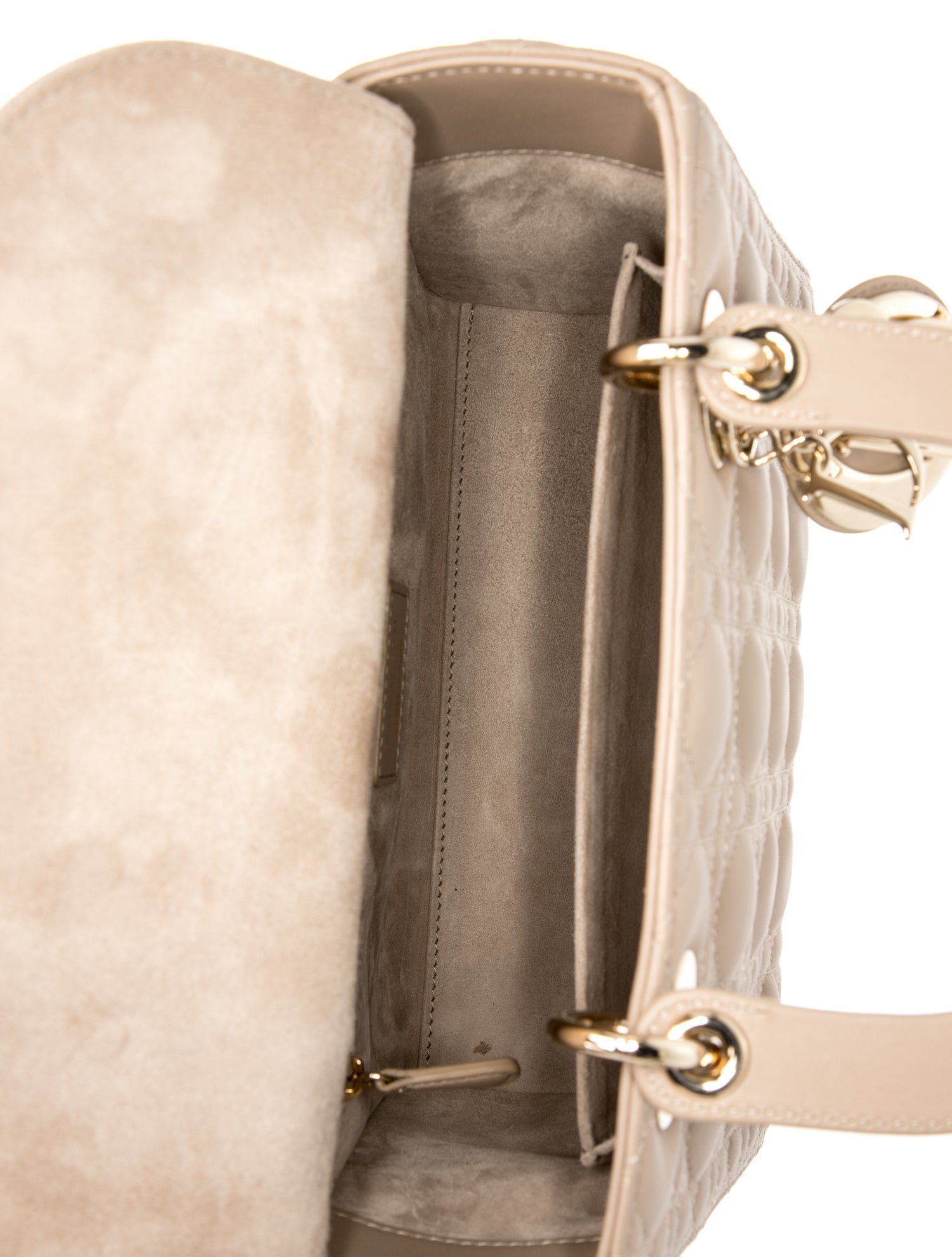 Christian Dior Cannage Lady Dior - Neutrals Handle Bags, Handbags